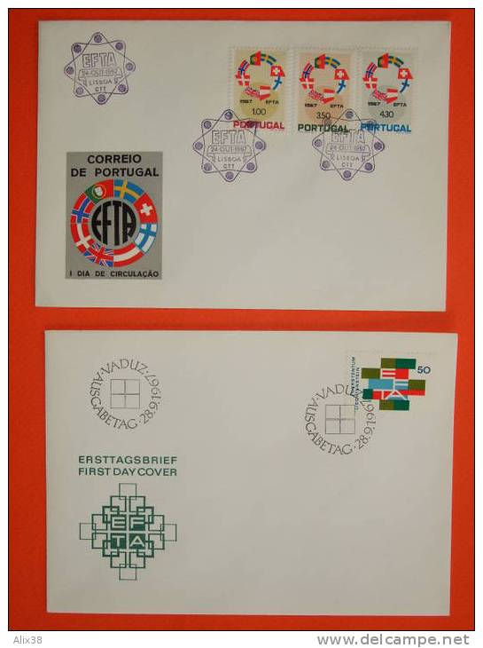 Association Européenne De Libre échange Sur 7 ENVELOPPES 1er Jour De 1967 - Norvège N°505 Et N°506.  Superbe - FDC