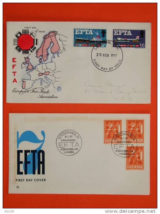 Association Européenne De Libre échange Sur 7 ENVELOPPES 1er Jour De 1967 - Finlande N°589.  Superbe - FDC