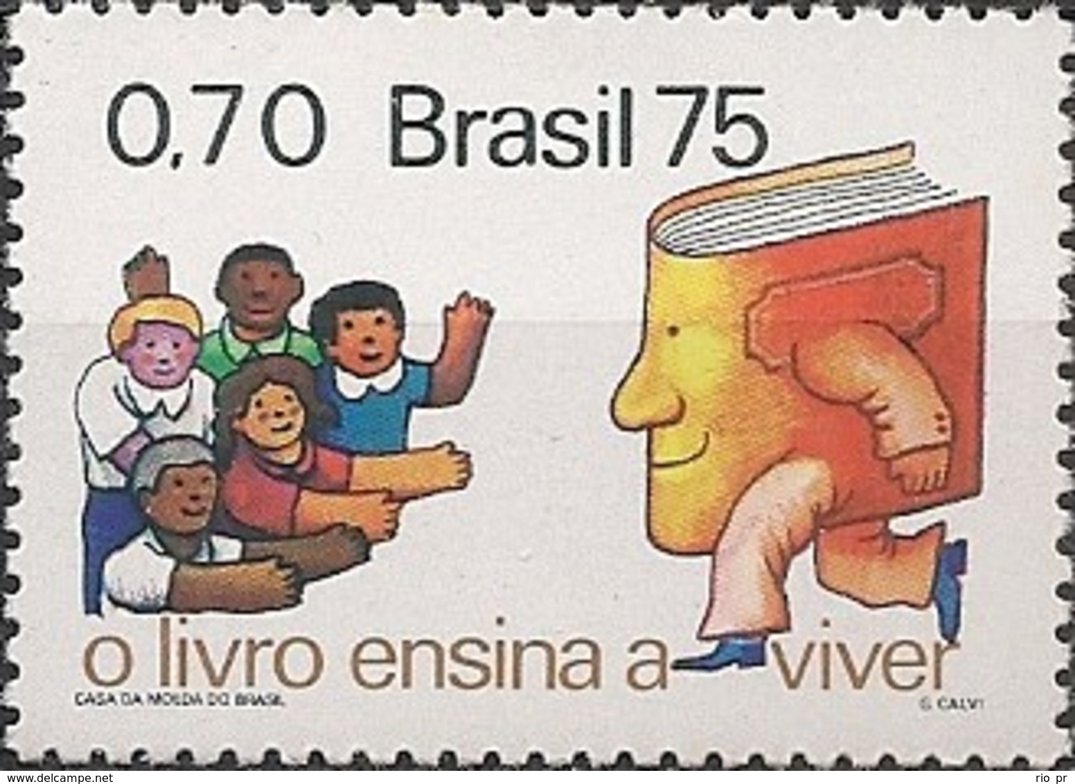 BRAZIL - DAY OF THE BOOK 1975 - MNH - Ungebraucht