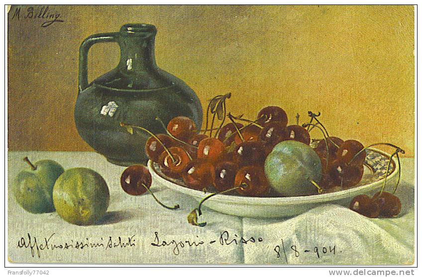 ARTIST Sgnd M. BILLING Still Life SCENE 1904 - Billing, M.