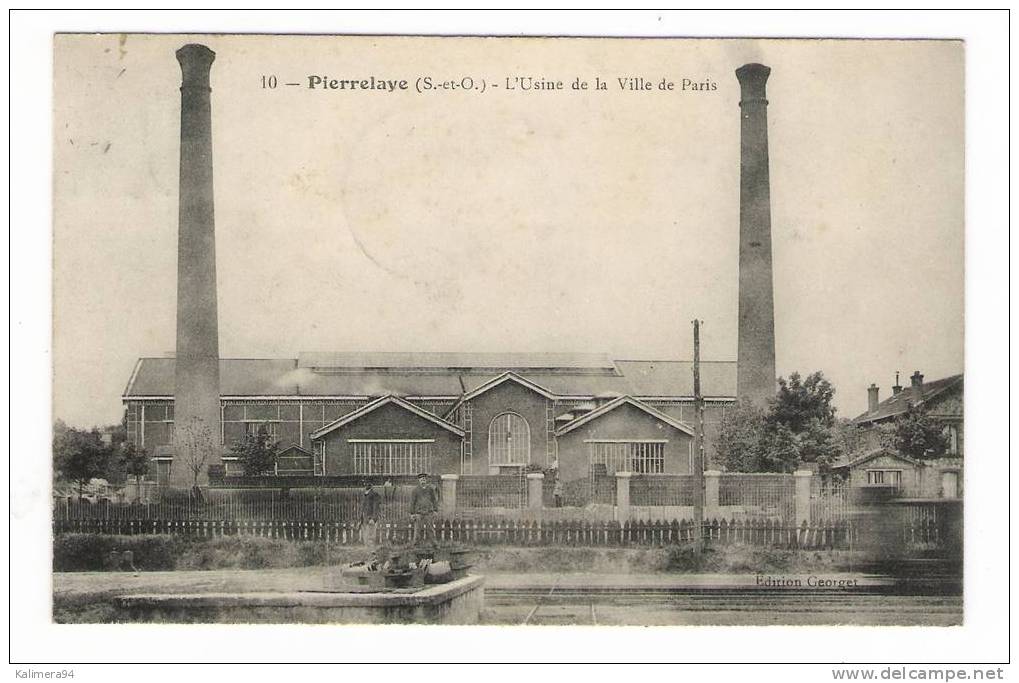 VAL-D´OISE  /  PIERRELAYE  /  L´ USINE DE LA VILLE DE PARIS ( Hauts-fourneaux + Chemin De Fer ) /  Edit. GEORGET   N° 10 - Pierrelaye