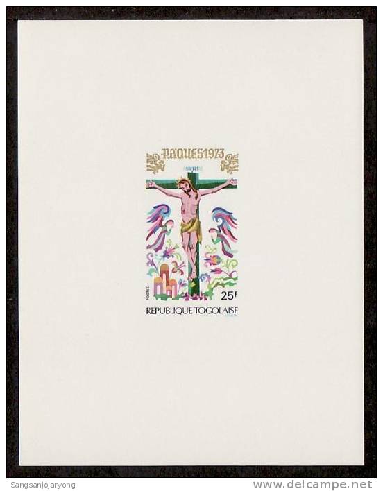 Togo Sc833 Easter, Christ On The Cross, Deluxe Proof, Epreuve, De Luxe - Andere & Zonder Classificatie