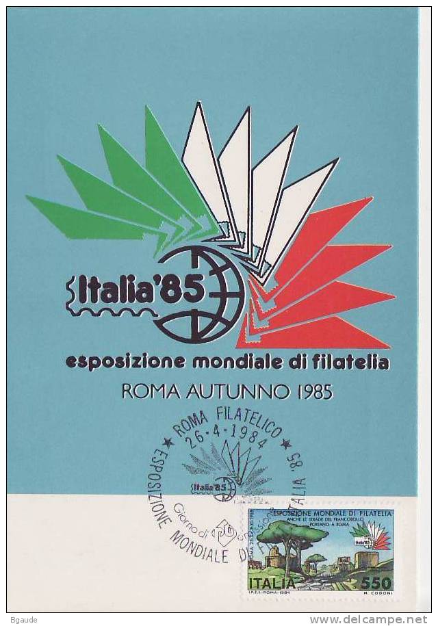 ITALIE CARTE MAXIMUM NUM.YVERT 1616 ITALIA 85 - Maximumkarten (MC)