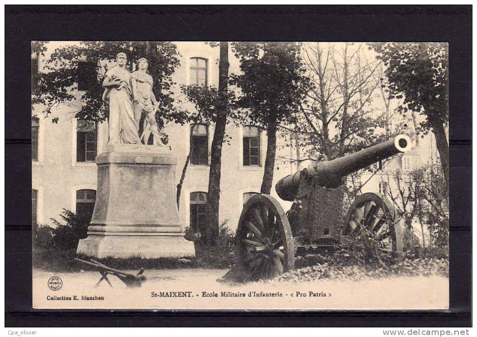 79 ST MAIXENT Ecole Militaire D'Infanterie, Monument Pro Patria, Canon, Ed Blanchon, 191? - Saint Maixent L'Ecole