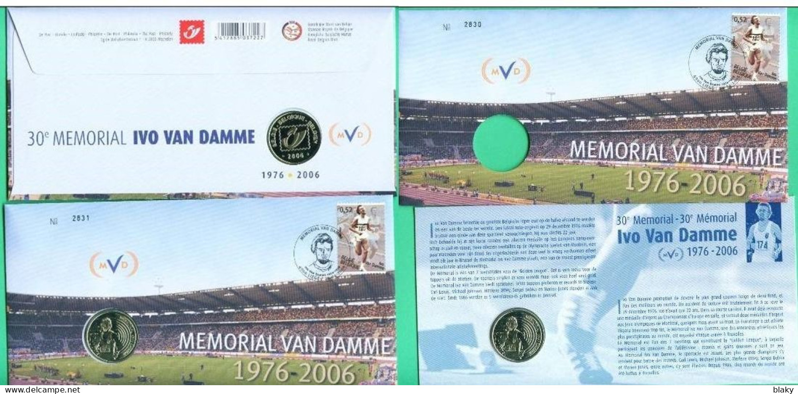 2006  30E MEMORIAL VAN DAMME  1976--2006 OBLITERE  4000 LIEGE - Numisletter