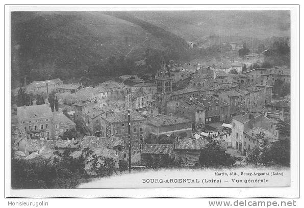 42 ) BOURG ARGENTAL, Vue Générale, Martin édit - Bourg Argental