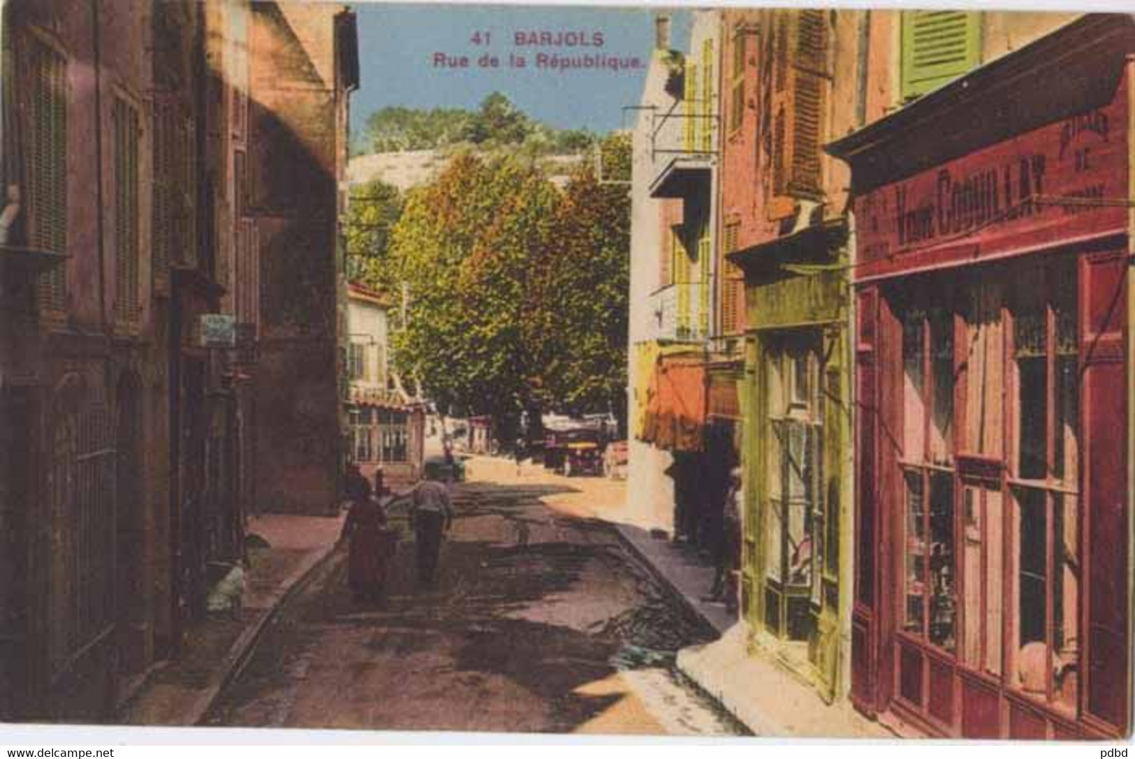 83 . BARJOLS . 8 CPA . Rue De La République . Fontaines Mairie Et Reynouard . Fantaisies . Usine ..... - Barjols