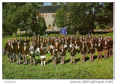 CPSM.    LA ROYALE FANFARE COMMUNALE DE HUISSIGNIES. - Chièvres