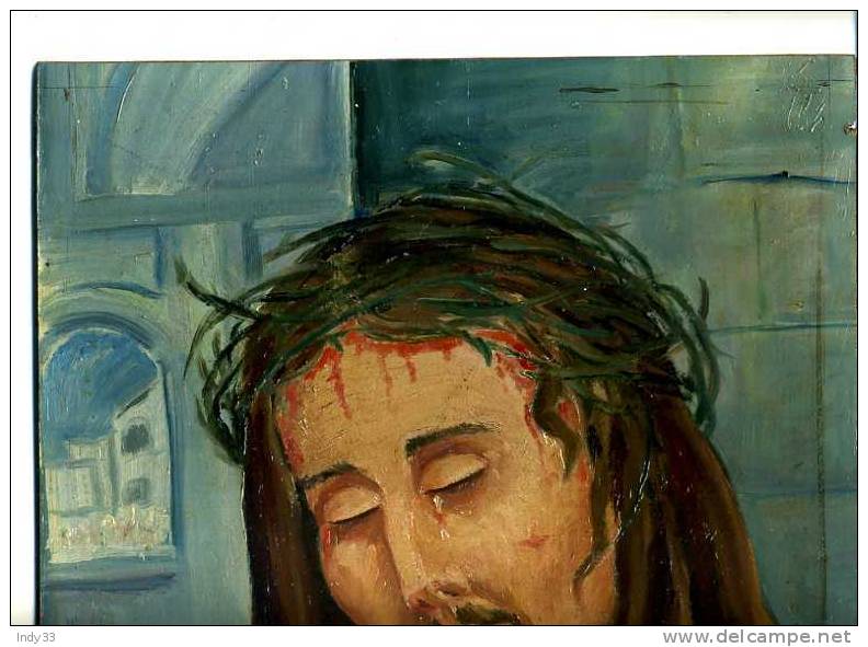 - TETE DE CHRIST . HUILE SUR ISOREL SIGNEE - Oils