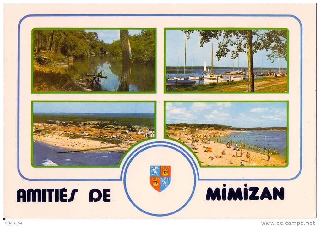 AMITIES DE MIMIZAN CPM écrite - Mimizan Plage