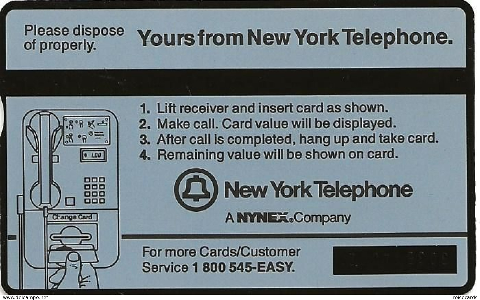 USA: New York Telephone: 303B Ellis Island 3. Mint - Cartes Holographiques (Landis & Gyr)