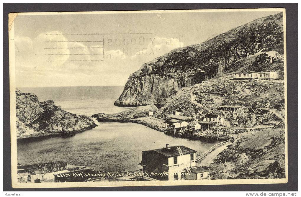 Canada New Foundland Quidi Vidi Showing The Gut St. John's 1935 Cancel St. John's Buy Goods Made In New Foundland - St. John's