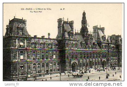 CPA - PARIS - L'HOTEL DE VILLE - 120 - A. P. - ANIMEE - Otros Monumentos