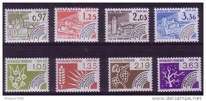 France - Préoblitérés 1982-83 YT Nr 174 à 181 Neufs Sans Charnière (MNH) - 1964-1988