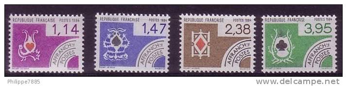 France - Préoblitérés 1984 YT Nr 182 à 185 Neufs Sans Charnière (MNH) - 1964-1988