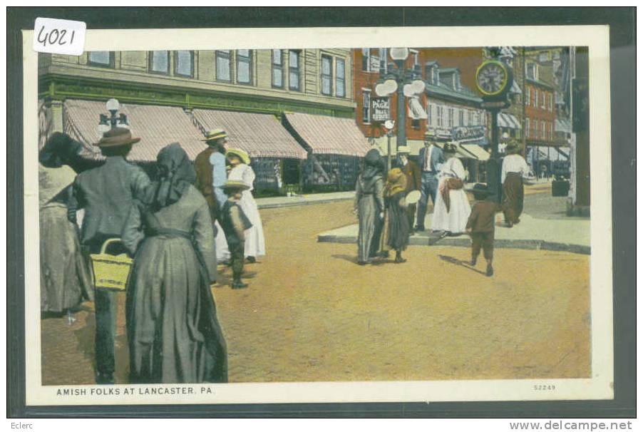 AMISH FOLKS AT LANCASTER  - TB - Lancaster