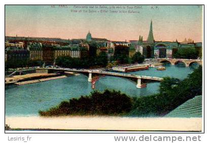 CPA - PARIS - PANORAMA SUR LA SEINE PRIS VERS LA TOUR EIFFEL - 45 - A. P. - La Seine Et Ses Bords