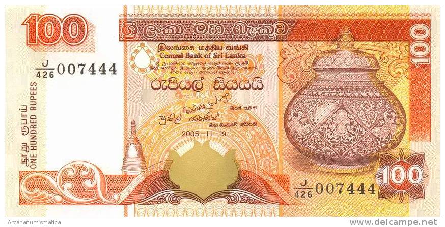 SRI LANKA  100  RUPIAS  19-11-2005  KM#117b   SC/UNC/PLANCHA         DL-6775 - Sri Lanka