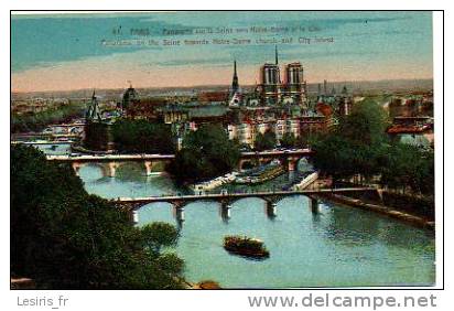 CPA - PARIS - PANORAMA SUR LA SEINE VERS NOTRE DAME ET LA CITE - 41 - The River Seine And Its Banks