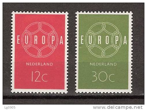 NVPH Netherlands Nederland Niederlande Pays Bas Holanda  727-728 MNH Europa Zegels Europe Stamps Timbres Sellos D´Europa - 1959