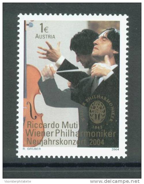 AUSTRIA 2004 ANK 2491 NEUJAHRSCONCERT RICCARDO MUTI - Unused Stamps