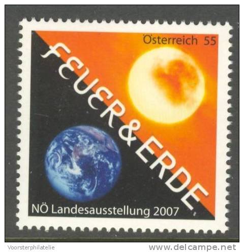 AUSTRIA 2007 ANK 2662 FEURER UND ERDE SPACE - Unused Stamps