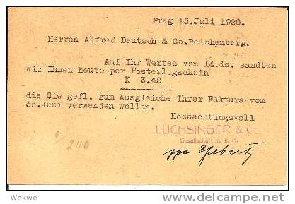 Tsc237/ CSSR -  Kinder-Nahrungs-Fond, Stempelwerbung 1920 - Covers