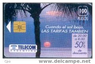 # ARGENTINA_TELECOM 10 Palmera - Cuando El Sol Baja 100 Gem Tres Bon Etat - Argentinië