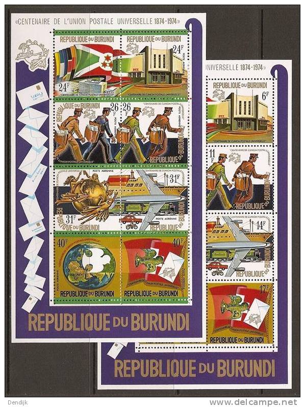 Burundi COB BL77 / BL78 - BF77 / BF78 - Blok 77 / 78 ** - Ongebruikt