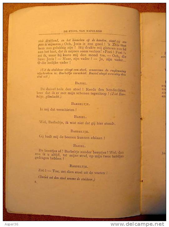 Toneel "De Stoel Van Napoleon" Door Nestor De Tière, Antwerpen 1900 - Oud