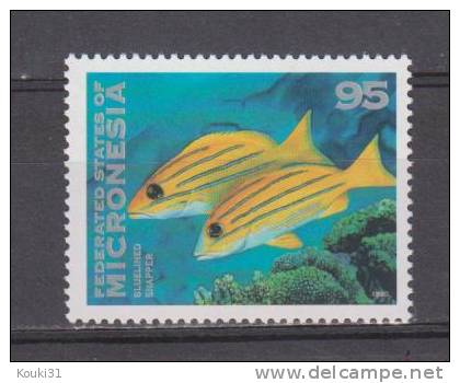 Micronésie YT 358 ** : Poissons Jaunes à Bandes Bleues - Micronésie