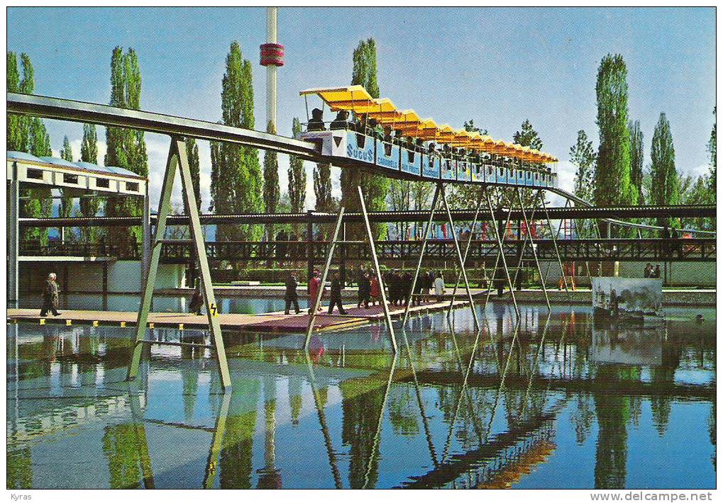 CPSM 10X15  EXPOSITION NATIONALE LAUSANNE 1964   PASSAGE DU MONORAIL  DANS LE SECTEUR DES TRANSPORTS 21 - Port