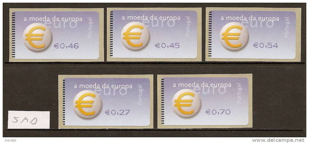 2002 Portugal - Euro - ATM SMD ** - Vignette [ATM]