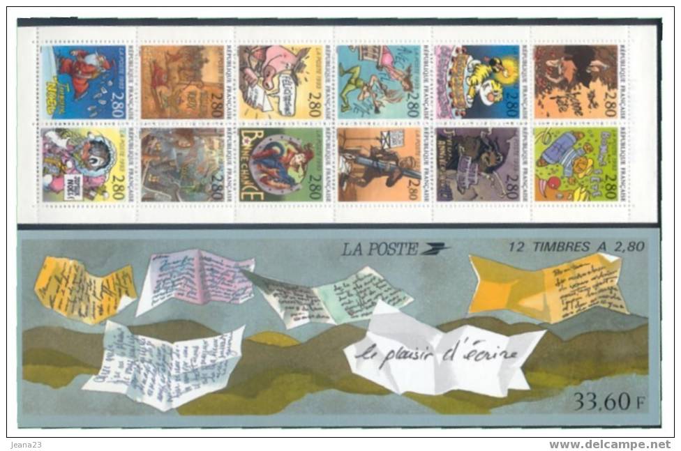 B.-C. 2848  Le Plaisir D´Ecrire  Neuf **  Non Plié  1993 + - Commemoratives