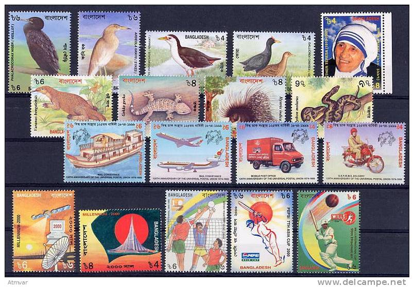 BANGLADESH. Sellos Nuevos / Mint Stamps - 1999-2000 - Birds, Mother Teresa, Postal Union, ... (039) - Bangladesch