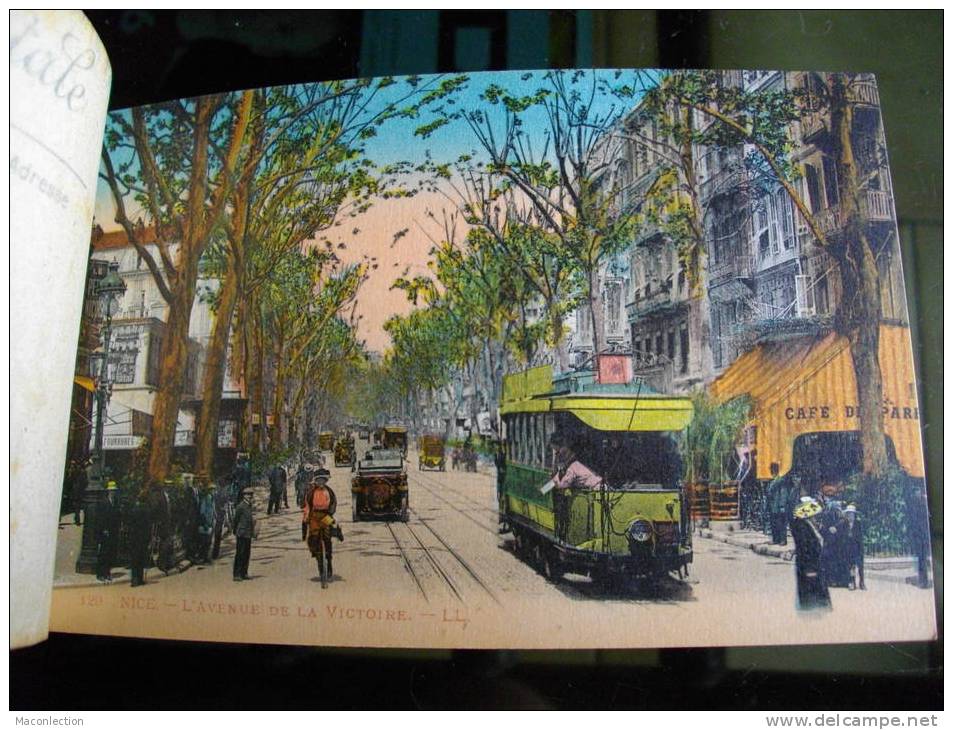 Carnet De 19 CPA De Nice Tramway Et Autres Vues - Cafés, Hôtels, Restaurants