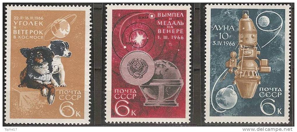 W - URSS - 1966 - Y&T 3120 à 3122 - MNH Neuf  ** - UdSSR