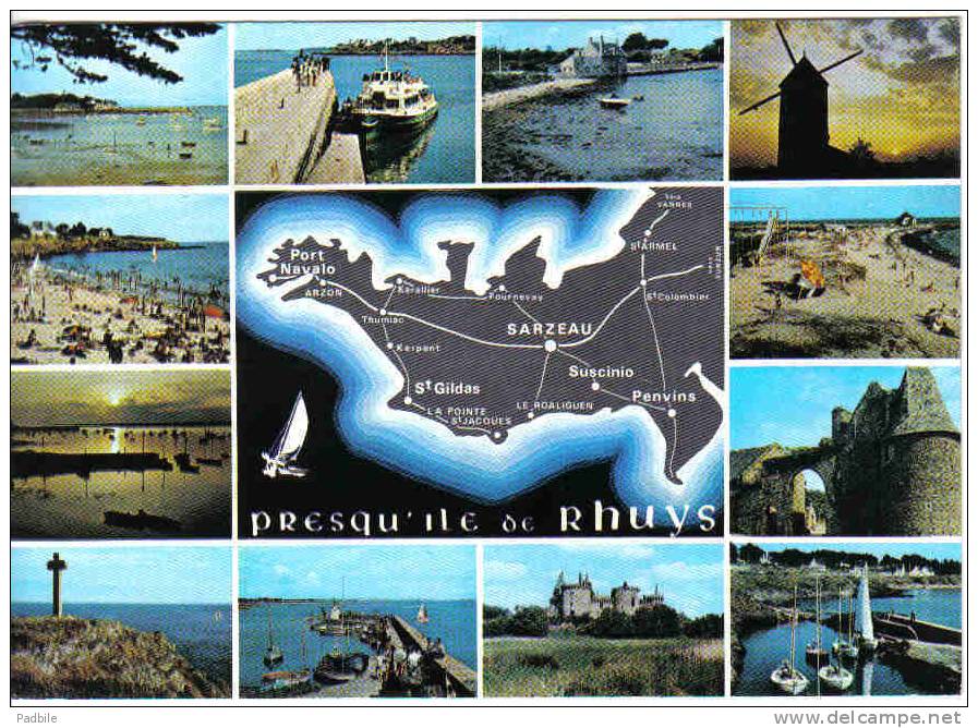 Carte Postale 56.  Presqu'Ile De Rhuys  Arzon Port-Navalo  Sarzeau Trés Beau Plan - Arzon