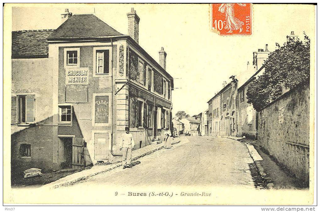 BURES - Grande Rue - Circulé 1909 - Bures Sur Yvette