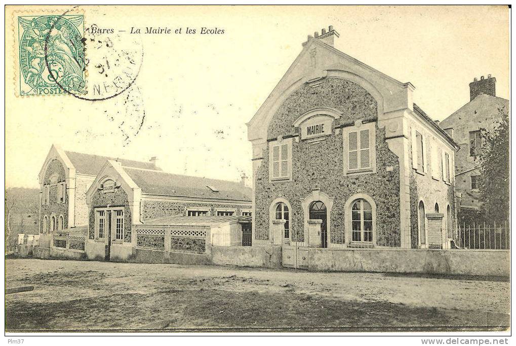 BURES - La Mairie Et Les Ecoles - Circulé 1907 - Bures Sur Yvette