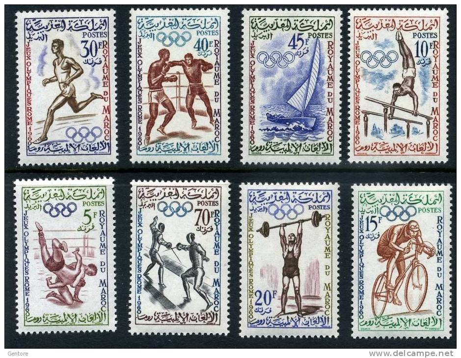 1960 MAROC   Cpl Set Of 8 Value Yvert Cat.  413/20  Perfect MNH ** - Summer 1960: Rome