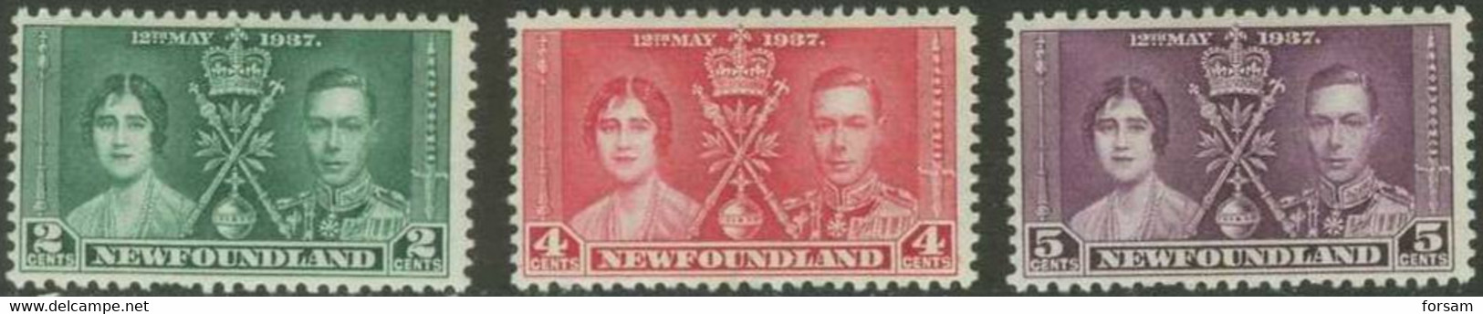 NEWFOUNDLAND..1937..Michel # 218-220...MLH. - 1908-1947