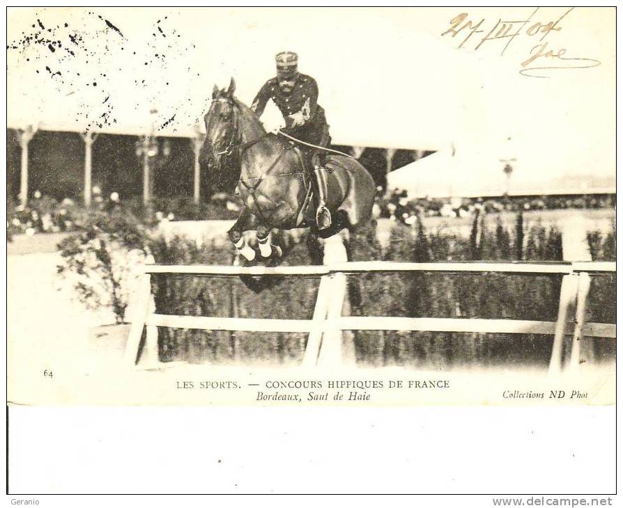 CONCORSO IPPICO DI FRANCIA VIAG 1904 PERFETTA - Reitsport