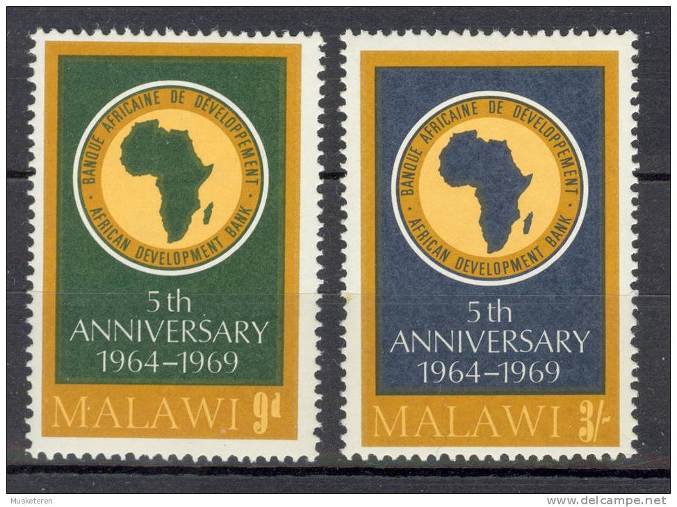 Malawi Mi. 115 + 117 American Development Bank Banque Africaine Dévelopment 1969 - Malawi (1964-...)