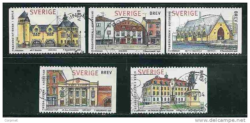 SWEDEN - HOUSES - Yvert # 2021/5 - Complete Set  - VF USED - Oblitérés