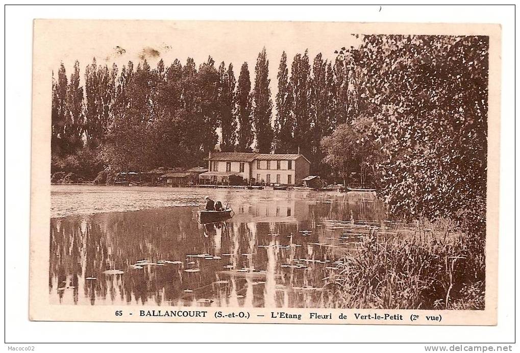 BALLANCOURT Dpt 91 L'Etang Fleuri De Vert Le Petit ANIMEE PECHEURS - Ballancourt Sur Essonne