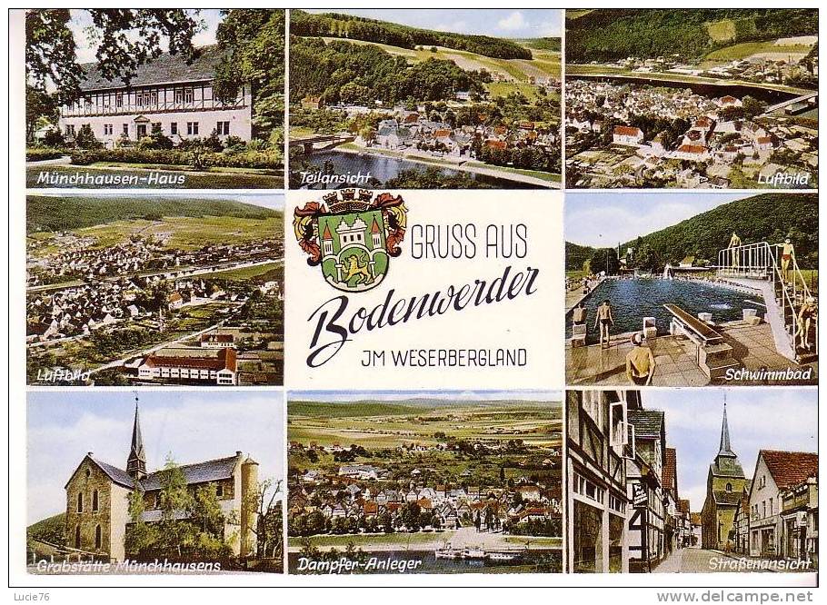 Gruss Aus  BODENWERDER   JM Weserbergland - 8 Vues Et Blason - Holzminden