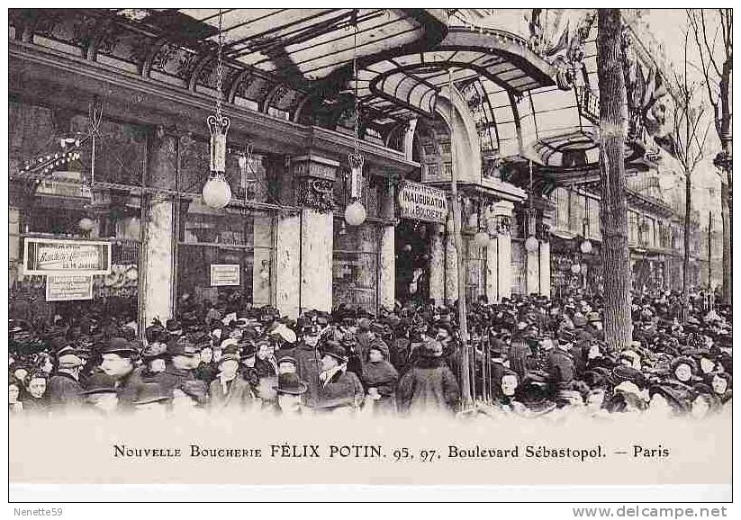 PARIS - Nouvelle Boucherie FELIX POTIN  - Inauguration Du 14 Janvier 1910 - Paris (02)