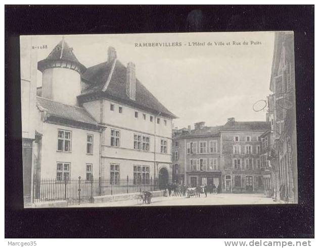 Rambervillers L'hôtel De Ville & Rue Dupuits   édit.rivot N° B1288 Animée  Belle Carte - Rambervillers