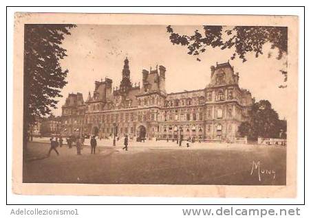 19434)cartolina Illustratoria  Parigi - Hotel De Ville - Ile-de-France
